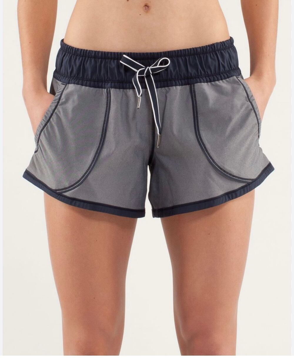 🔥Lululemon Athletic Work It Out Shorts Inkwell Navy Blue Women’s 8 - Picture 1 of 16